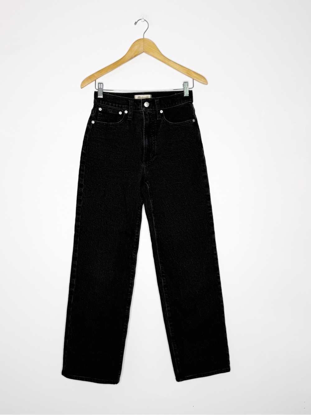 Madewell The Perfect Vintage Wide-Leg Jeans Women’s Size 25 Black High Rise